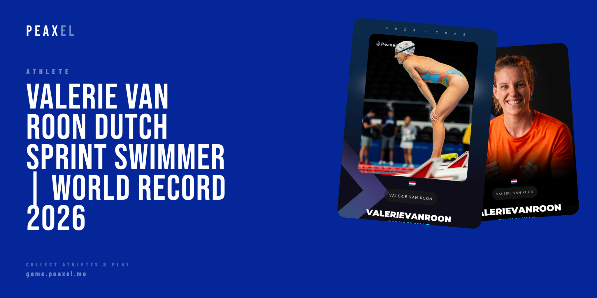 Valerie van Roon | Dutch Sprint Swimming World Record Holder | Peaxel
